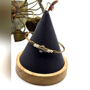 "5/$25" Luca + Danni Crystal Cross "Embrace The Journey" Charm Bangle Bracelet